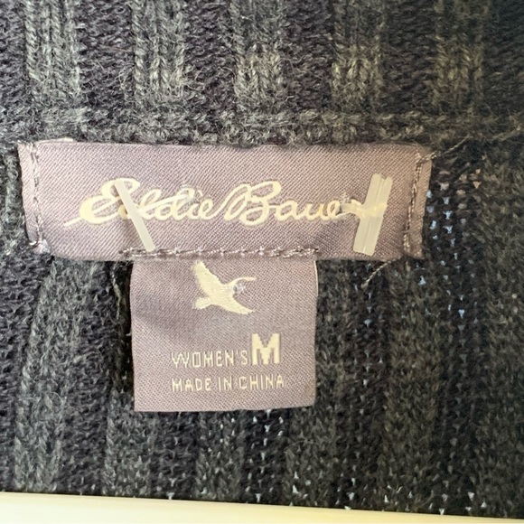 Eddie Bauer Tight Knit Full Zip Up Sweater Cardigan Long Women's Size M - Picture 2 of 4